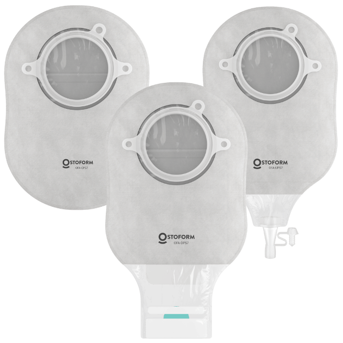 3 types of flowassist 2-piece ostomy bags
