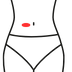 drawing of torso with irregular shaped stoma