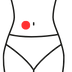 drawing of torso with large or post-op stoma
